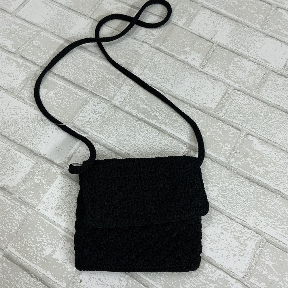 The Sak crochet Black Crossbody Bag